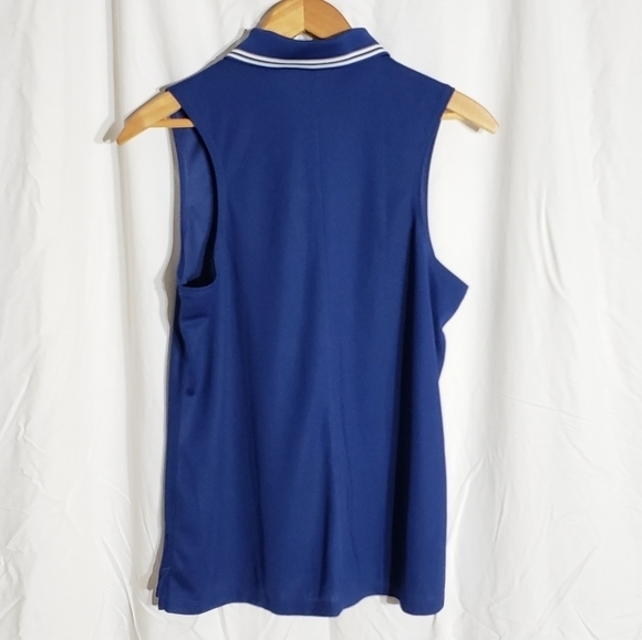 NIKE Dri-Fit Victory Ladies Sleeveless Golf Shirt Blue M - Picture 3 of 6